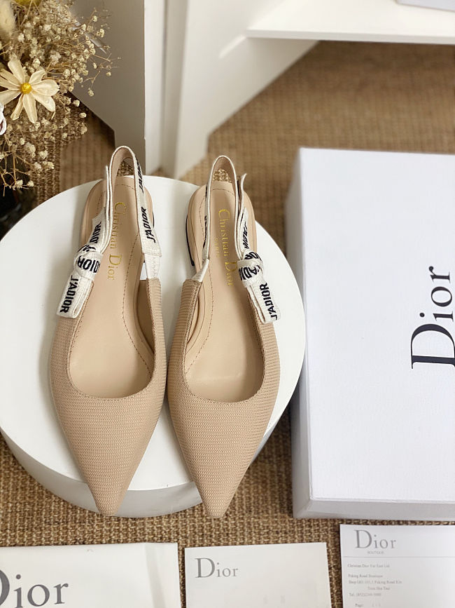 Dior J’Adior Slingback Pump in Nude Patent Calfskin - 1