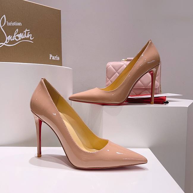 Christian Louboutin So Kate 110mm Pump in Beige Patent Leather - 1