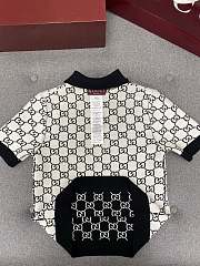 GUCCI Monogram Knit Polo Shirt - 6