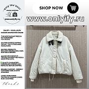 LOEWE Shearling-Trimmed Cotton-Blend Shell Jacket – Luxury Men’s Outerwear in Beige - 1