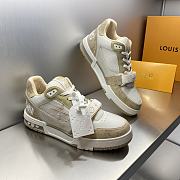 Louis Vuitton Trainer Sneakers – Men's White/Beige Luxury Shoes - 1