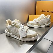 Louis Vuitton Trainer Sneakers – Men's White/Beige Luxury Shoes - 2