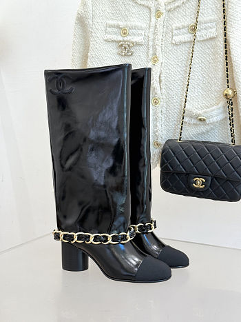 Chanel Boots in Lambskin and Grosgrain – Women’s Luxury Elegant Boots