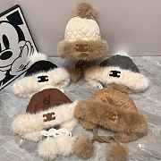 Celine Women’s Fox Fur Hat | Luxury Winter Fur Accessory - 1