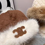 Celine Women’s Fox Fur Hat | Luxury Winter Fur Accessory - 3