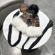 Chanel Beanie with Fur Trim & Pom-Pom | Women’s Luxury Winter Hat - 6