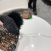 Chanel Beanie with Fur Trim & Pom-Pom | Women’s Luxury Winter Hat - 3