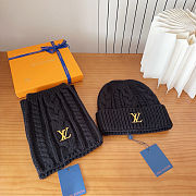 Louis Vuitton Scarf & Hat Set – Women’s Luxury Winter Knit Set - 2